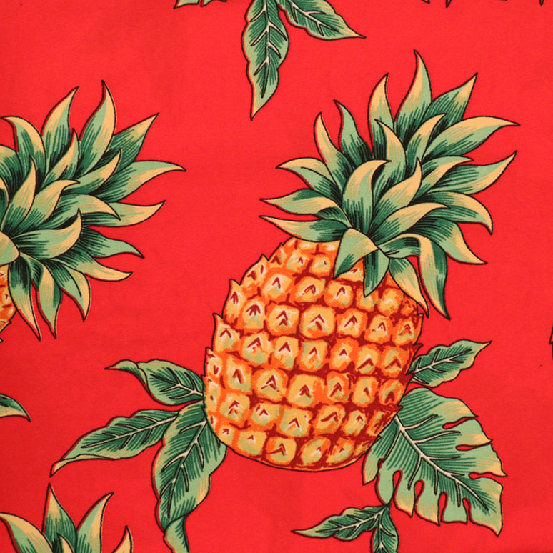 Features Tropical Pineapple Printed Fabric