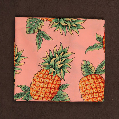 Features Tropical Pineapple Printed Fabric