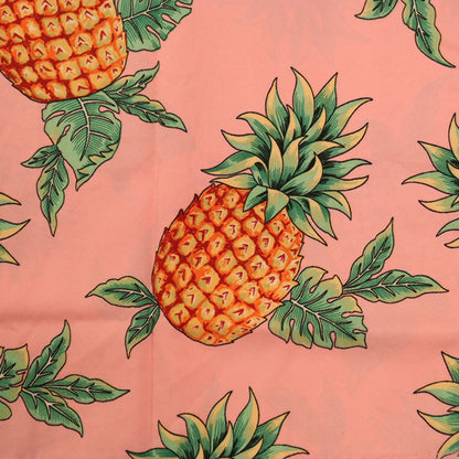 Features Tropical Pineapple Printed Fabric