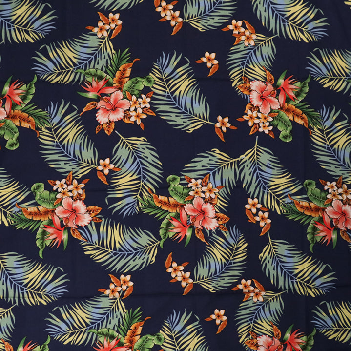 Resort Style Hibiscus & Plumeria Fabric