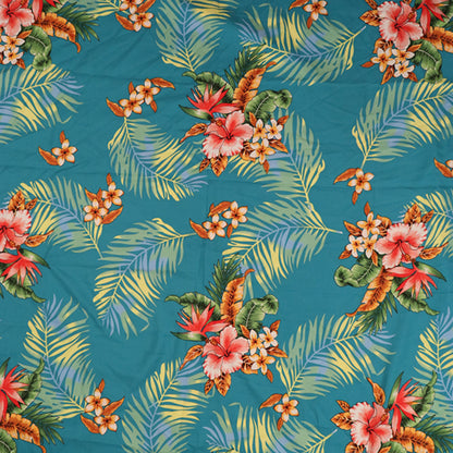 Resort Style Hibiscus & Plumeria Fabric