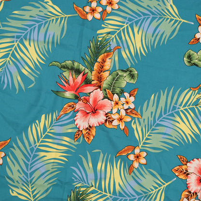 Resort Style Hibiscus & Plumeria Fabric