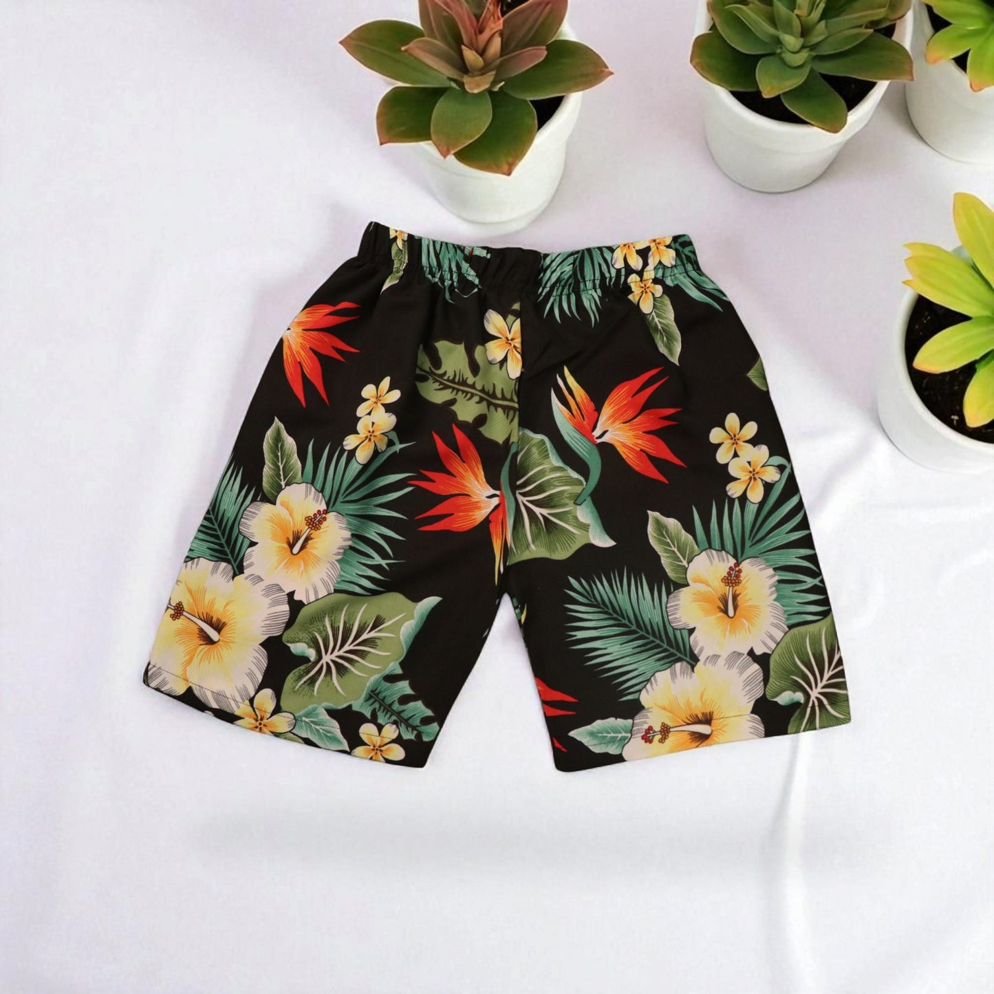 Island Bloom Kids' Hawaiian Shirt & Shorts Set
