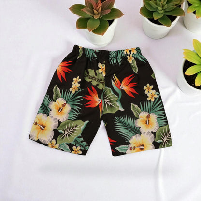 Island Bloom Kids' Hawaiian Shirt & Shorts Set