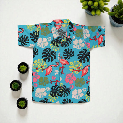 Flamingo Fun Kids' Tropical Shirt & Shorts Set
