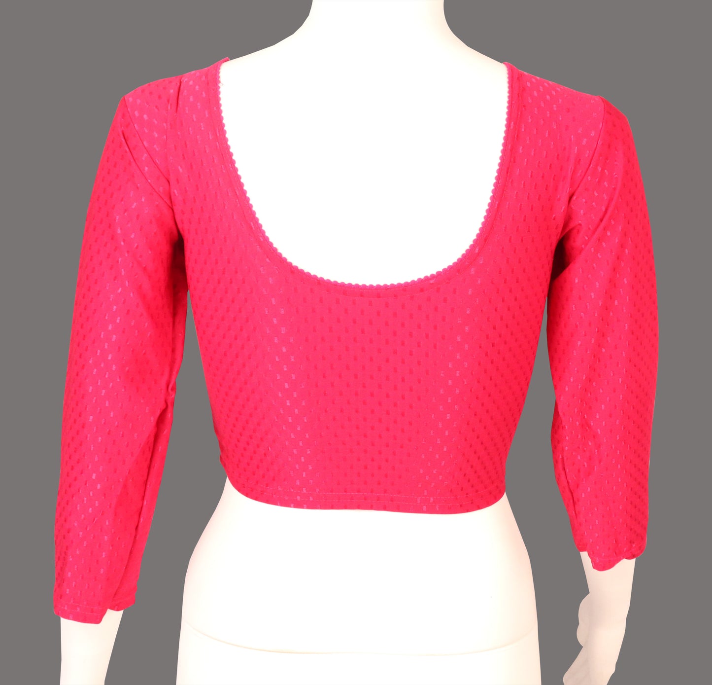 Classic Long Sleeve Dobby Weave Fabric Pink Blouse for Women