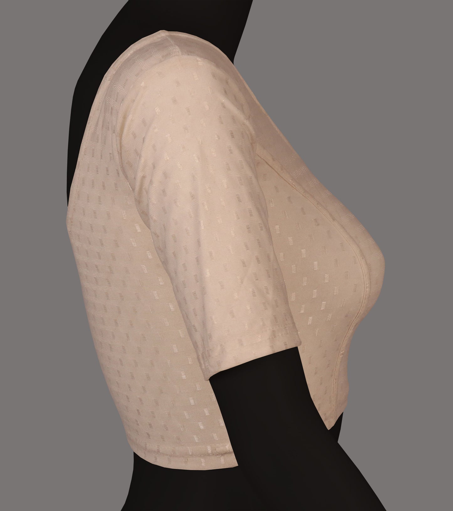 Stylish and Trendy Design White Dobby Blouse