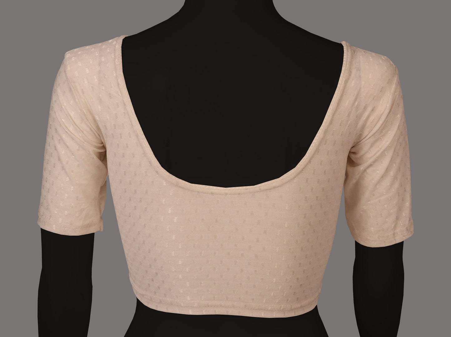Stylish and Trendy Design White Dobby Blouse
