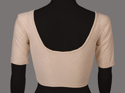 Stylish and Trendy Design White Dobby Blouse